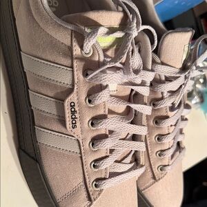 Adidas Men's Light Gray Canvas Sneakers